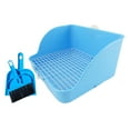 thumbnail image 3 of Papelera de arena para conejos, caja de inodoro esquinera para camas para mascotas, jaula para entrenador de orinal para mascotas, bandeja esquinera , azul estilo A azul un, 3 of 8