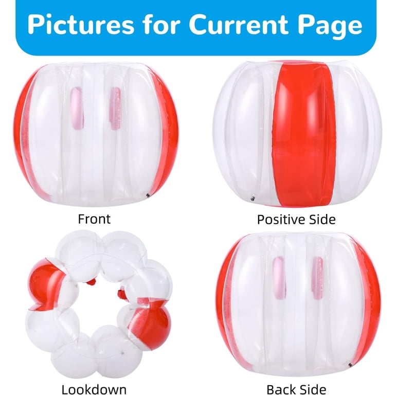 LEXKUYI Inflatable Bubble Soccer Ball Bumper Body Zorb, PVC