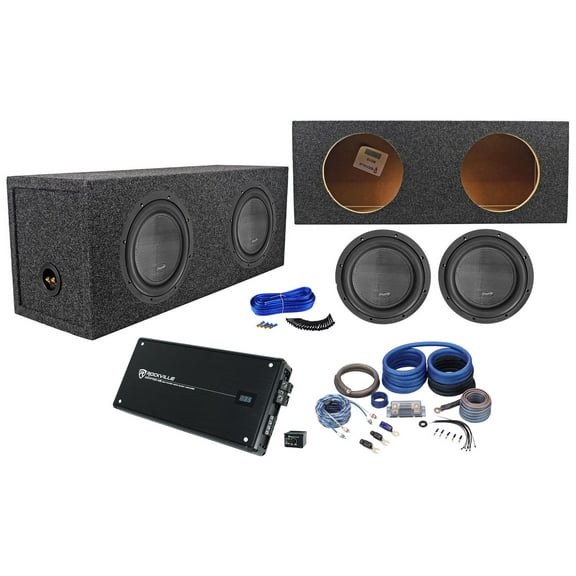 (2) American Bass XR-10D4 2000w 10" Subwoofers Sealed Box Mono Amplifier Amp Kit