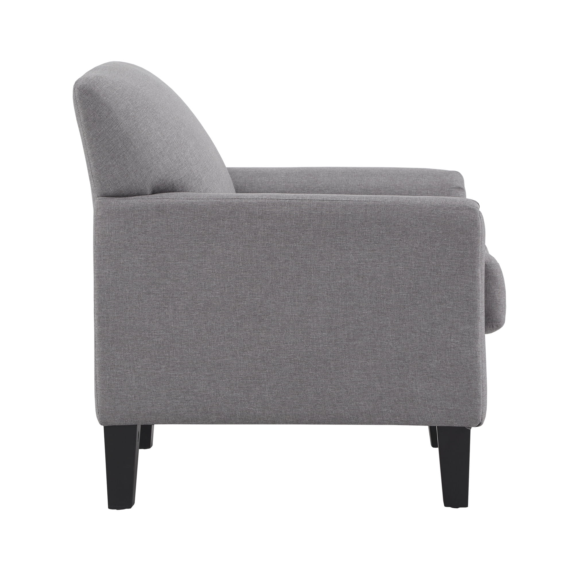 Weston Home Tribeca Modern Accent Chair, Grey Linen