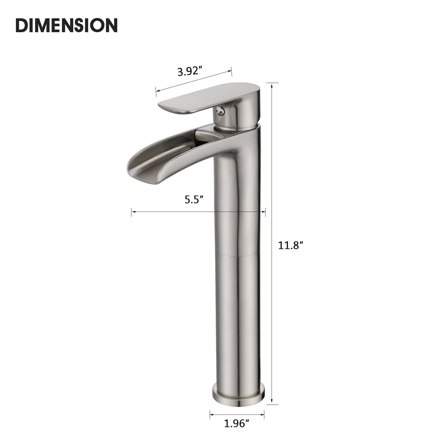 PROOX Single Hole Handle Bathroom Vesseel Sink Faucet with Drain Assembly