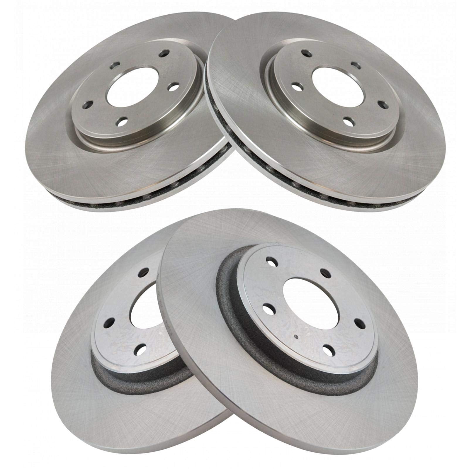 TRQ Front and Rear Brake Rotors Set Fits Select 2012-2016 Chrysler Town & Country 2011-2020 Dodge Grand Caravan 2012-2020 Journey 2012-2015 Ram C/V 2012-2014 Volkswagen Routan