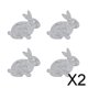 thumbnail image 1 of Posavasos de Conejitos No Tejidos, Posavasos para Bebidas, Posavasos, de Muebles, 2x4 Uds. , Gris, 2 piezas, 1 of 8