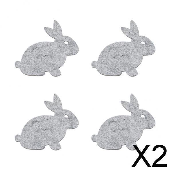 Posavasos de Conejitos No Tejidos, Posavasos para Bebidas, Posavasos, de Muebles, 2x4 Uds. , Gris, 2 piezas