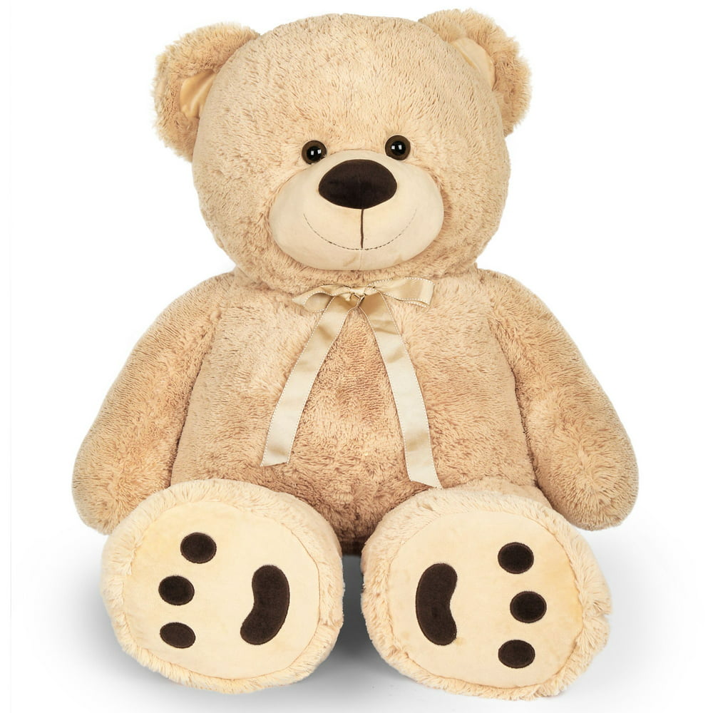 4 FT Big Teddy Bear Plush Stuffed Animal, Toy with Big Footprints for ...