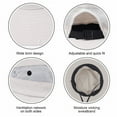 thumbnail image 5 of IC ICLOVER Women Sun Hat Summer Bucket Wide Brim Ponytail Boonie UV Protection Hat Foldable Cool Mesh Beach Cap, Beige, 5 of 8