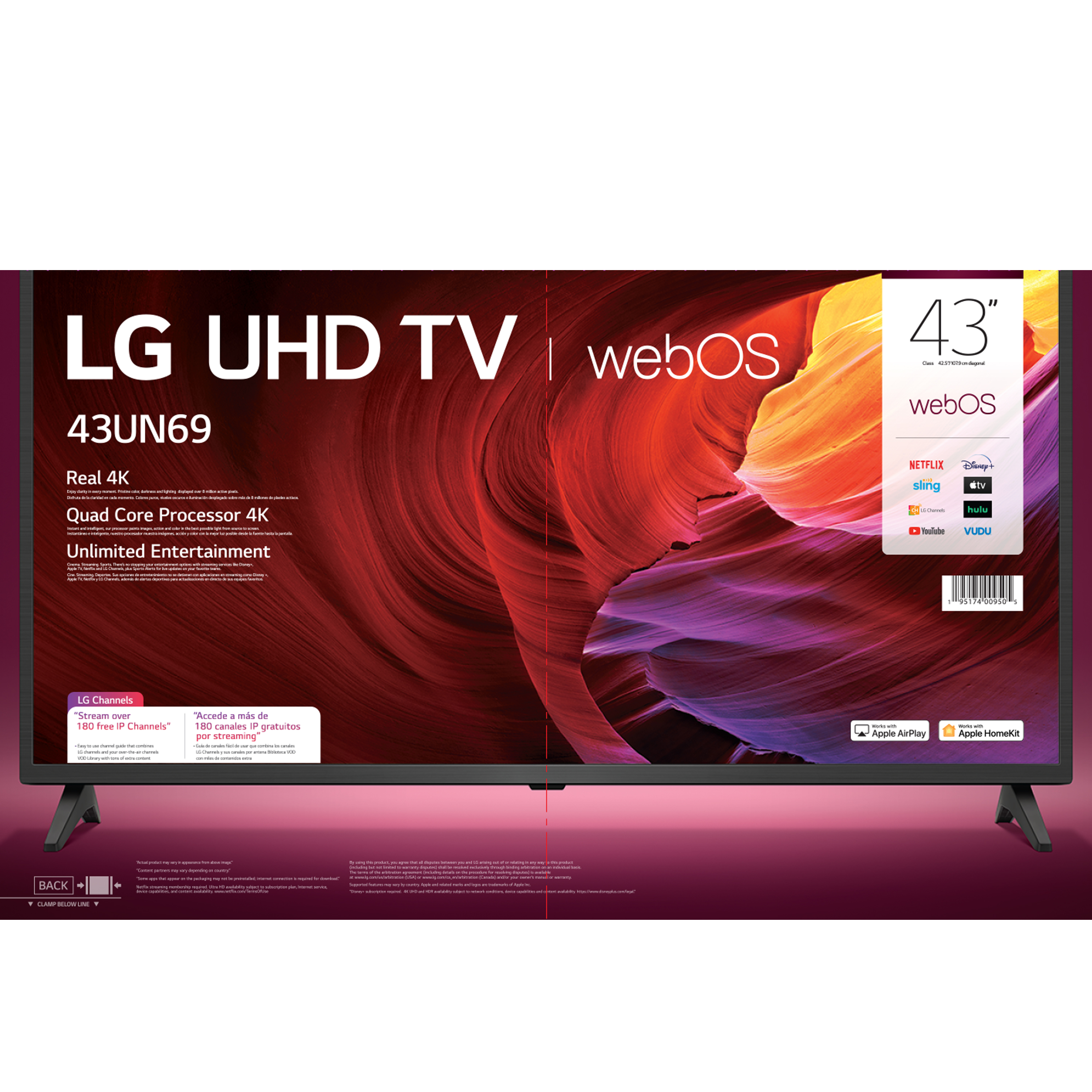 LG 43" Class 4K UHD 2160P Smart TV 43UN6950ZUA 2020 Model - image 5 of 28