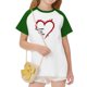 thumbnail image 5 of Blusas y camisas de manga corta con cuello redondo para niños y niñas, blusa de manga corta con estampado de cuello redondo, 5 of 7