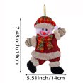 thumbnail image 5 of Dserfhy Small Christmas Doll Ornaments Fabric Snowman Santa Claus Bear Reindeer Xmas Tree Ornaments Rustic Doll Hanging Decor for Holiday Party Supplies, 5 of 8