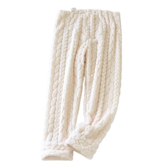 SWSMCLT Women's Maternity Pajama Pants Postpartum Basic Sleeping Button Front Loose Pj Sleepwear Lounge Sleep Bottoms Cream Small