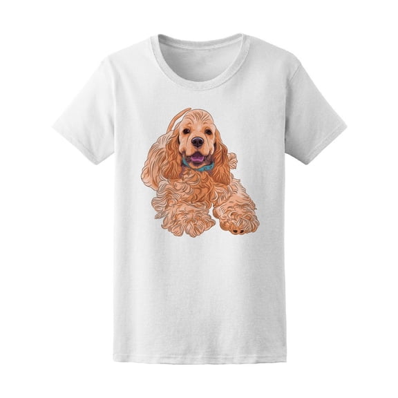 American Cocker Spaniel Smiling Tee Women's -Image by Shutterstock
