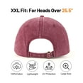 thumbnail image 2 of Zylioo XXL Washed Pigment Dyed Baseball Cap,Oversized Adjustable Hiking Cap,Running Hats for Big Heads 23.5"-25.5", 2 of 5