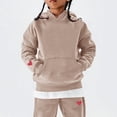 thumbnail image 5 of YunPes Girls Clothes Cute Print Hooded Sweatshirt & Jogger Sweatpants Set Casual Preppy Sweatsuit Fall Winter Outfits for Kids, 5 of 6