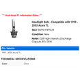 thumbnail image 2 of Headlight Bulb - Compatible with 1999 - 2003 Acura TL 2000 2001 2002, 2 of 2