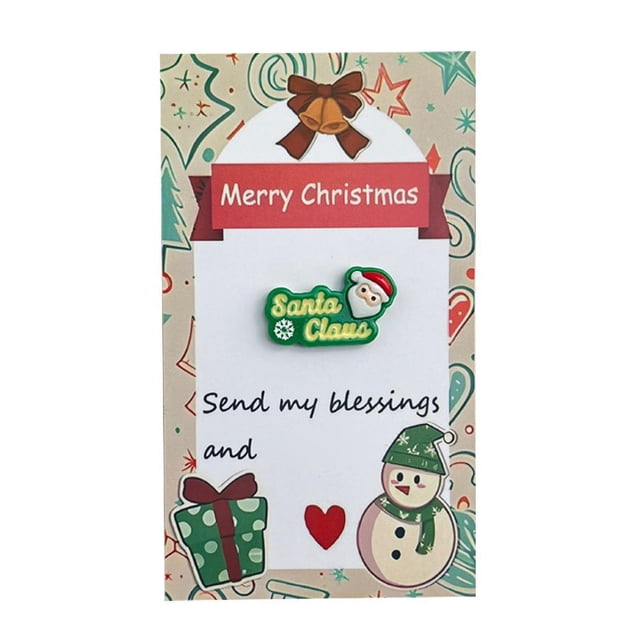 TQEHS obsequios navideños de bolsillo abrazos con Tarjeta de felicitación Papá Noel S0X1