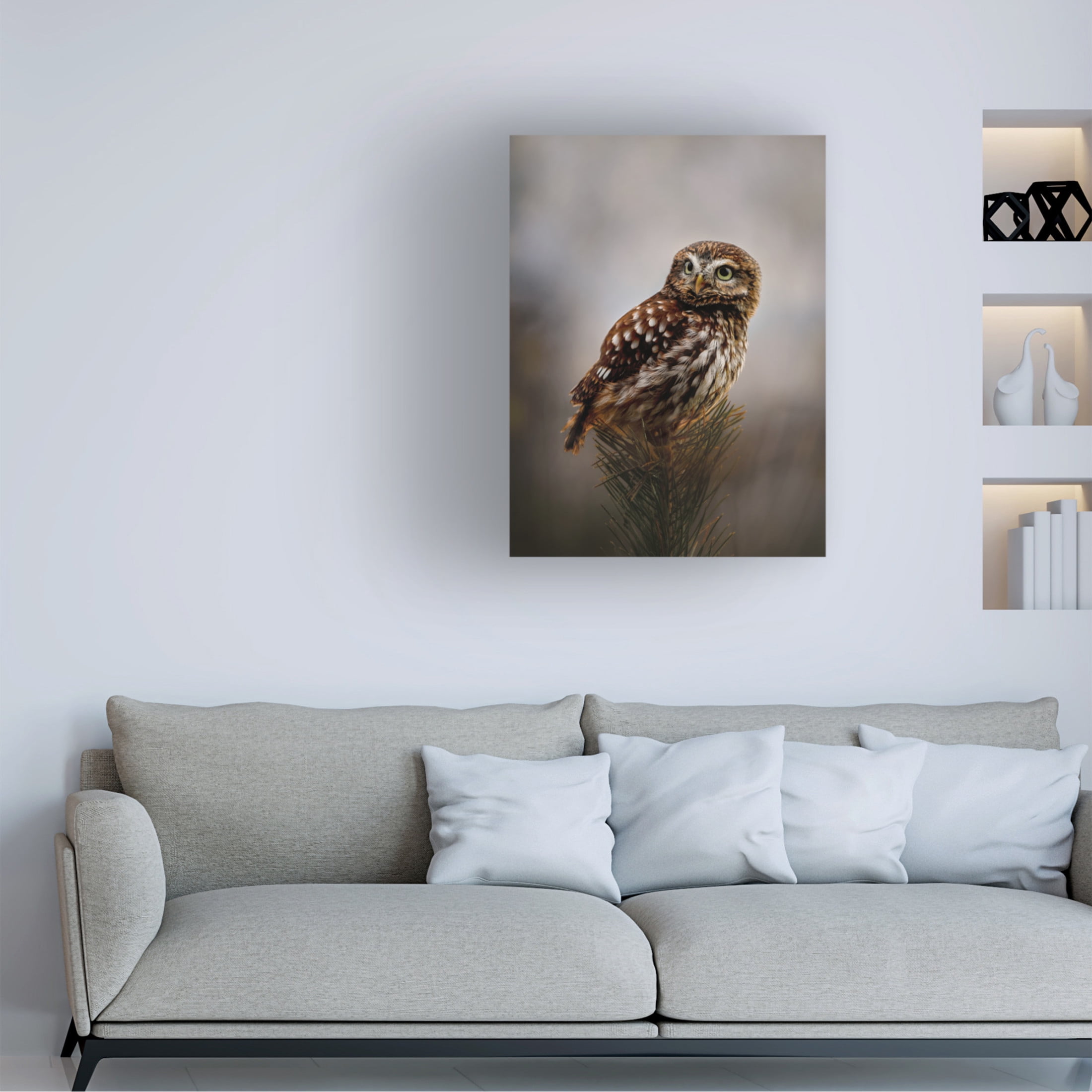 Trademark Fine Art Michaela Firesova Morning with owl Canvas Wall Art