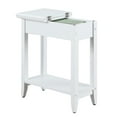 thumbnail image 2 of Convenience Concepts American Heritage Flip Top End Table with Shelf, White, 2 of 7