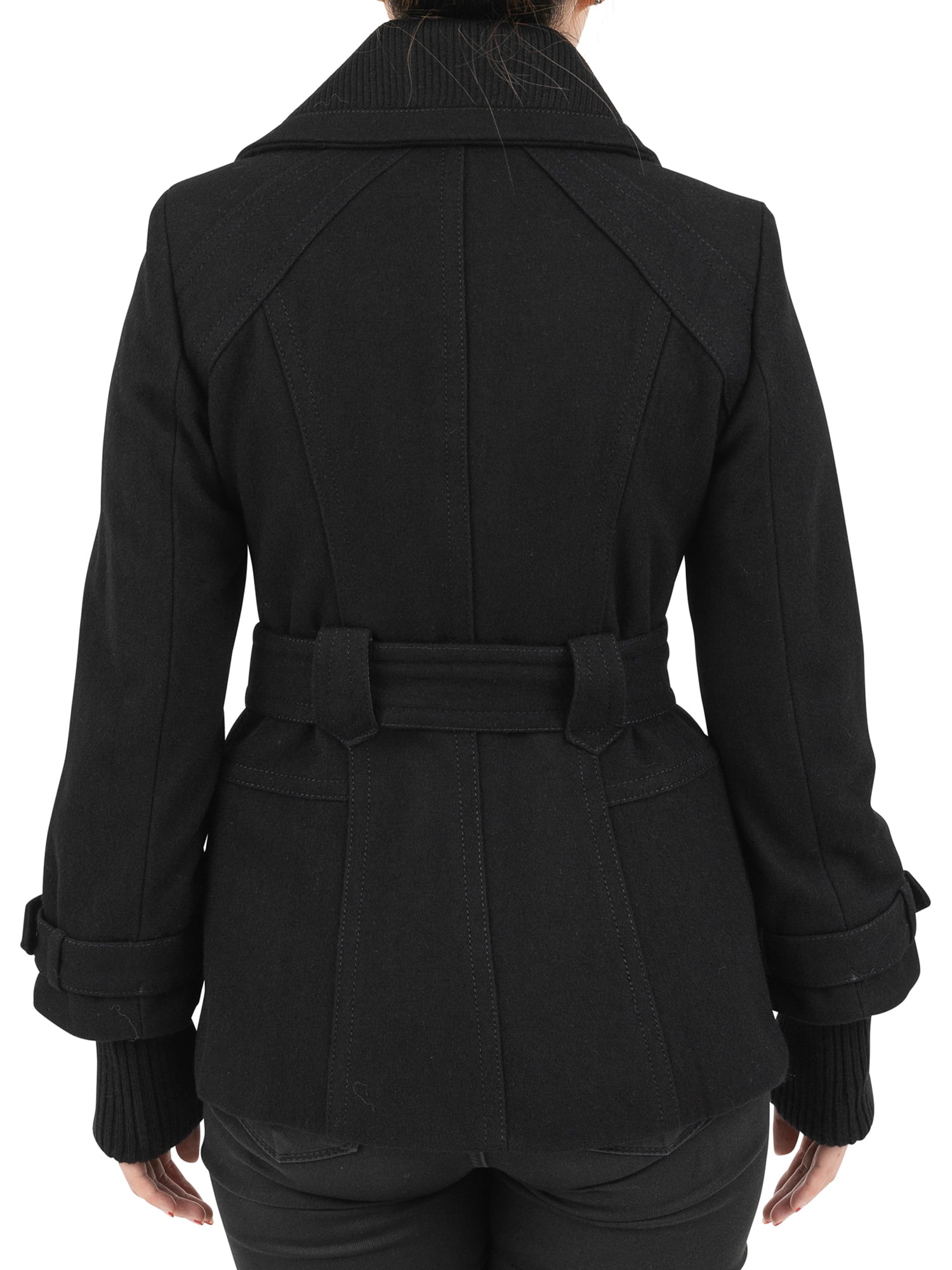 Kensie Women's Asymmetrical Belted Wool Moto Jacket