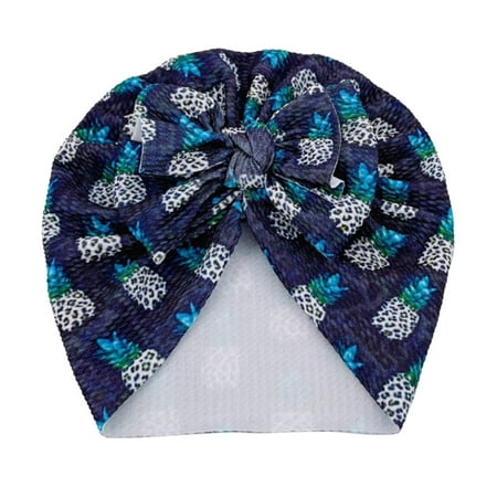 

Baby 1 Year Bowknot Floral Tie-Dye Baby Print Cap Girls Letter Boys Turban Hat Elastics Toddler Baby Care
