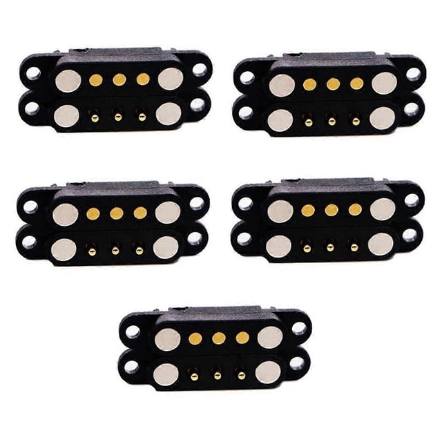 Conector magnético Pogo Pin de 5 pares, 3 pines, macho y hembra, 2,54 mm, conector magnético con resorte, toma de corriente