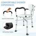 KingPavonini Bath Chair with Arms, Large Bariatric Shower Stool with