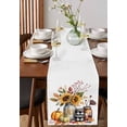 thumbnail image 4 of Fall Sunflower Table Runner 72 Inches, Thanksgiving Pumpkin Botanical Leaf Farmhouse Bed Runner Dresser Scarves Tabletop for Indoor Outdoor Parties/Ceremony/Banquet, 14" x 72", 4 of 8