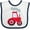 White and Navy, variant on Inktastic Fun Red Tractor Boys or Girls Baby Bib