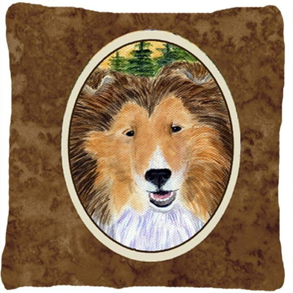 Sheltie Indoor & Outdoor Fabric Decorative Pillow