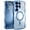 Blue, variant on Dteck Magnetic Case for Samsung Galaxy S24 Ultra,Shockproof Wavy Clear Case Compatible with Mag Safe Electroplated TPU Cover for Samsung Galaxy S24 Ultra,Darkpurple