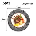 thumbnail image 2 of Round Placemats Set of 6, Cotton Woven Placemat Heat-Resistant Non-Slip Washable Table Mats for Dining Table 7 Inchgrey18cm, 2 of 4