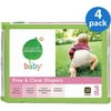 Seventh Generation - Free & Clear Diapers Size 3, 35 ct (Pack of 4)