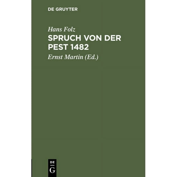Spruch von der Pest 1482, (Hardcover)