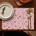 thumbnail image 5 of Pink Cow Milk Strawberry Pattern Summer Placemats Table Placemats Set Of 4-Linen Kitchen Washable Placemats Table Mats 11.8"x17.7" Non-Slip Heat Resistant, 5 of 6