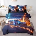 thumbnail image 1 of YST Sports Car King Comforter Set - 7-Piece Racing Car Bedding Ensemble, King, 1 of 5