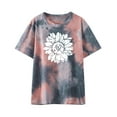 thumbnail image 2 of Fiudx Tops para Mujer Blusa de Manga Corta con Cuello Redondo y Estampado a La Moda para Mujer, 2 of 7