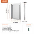 thumbnail image 4 of VEVOR BBQ Access Door, 17W x 24H Inch Single Outdoor Kitchen Door, Stainless Steel Flush Mount Door, Wall Vertical Door with Recessed Handle, for BBQ Island, Grilling Station, Outside Cabinet, 4 of 9