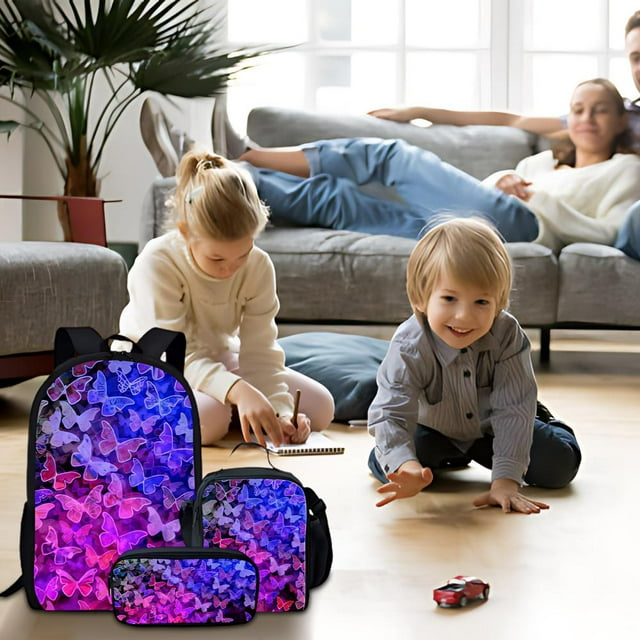 Feltree Starting Season 1-3 Grade Children's Backpack Three Piece Combination Set and Double Shoulder Bag Pencil Case Outdoor