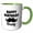 Green/White, variant on 3drose, Happy Birthday Daddy Mustache, 11oz Magic Transforming Mug