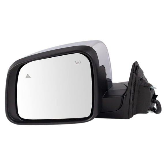 TRQ Power Mirror Heated Memory Puddle Light Folding Chrome Cap LH for Jeep MRA08247 Fits select: 2014-2018,2020 JEEP GRAND CHEROKEE