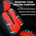 thumbnail image 2 of 2006 for Subaru Legacy Car Seat Cover, Red Car Seat Covers, Faux Leather Full Set of 5 Seats With Lumbar Support Suitable for All Seasons, Beautify the Interior of Old Cars, 2 of 9