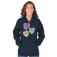 thumbnail image 5 of Funny Valentine's Conversation Hearts Zip Hoodie Sweatshirt Women Brisco Brands S, 5 of 6