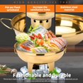 thumbnail image 3 of Roucerlin Stainless Steel Chilled Serving Trays for Parties, 8.6 In Ice Chilled Party Platter Hotpot with Ice Underneath, Cold Food Buffet Server Container Dish for Fruit Salmon Snack Shrimp (Gold), 3 of 7