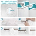 thumbnail image 4 of No Hook Shower Curtain, Grey Blue Striped Shower Curtains for Bathroom with See Through Top Window, Farmhouse Stripes Modern Abstract Art Waterproof & Washable Bath Curtain Stand Up Stall 36"x72", 4 of 9