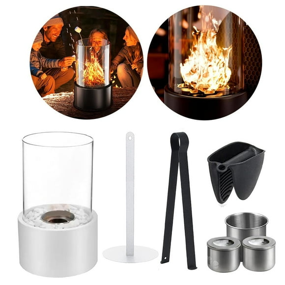 Clearance! Souwang Barbecue Grills Tabletop Fire Pit Table Fire With Adjustable Bio Tabletop Mini Fire Bowl For Indoor & Outdoor Portable Table Top Firepit With Glass Stone For Patio & Dinner