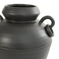 thumbnail image 4 of DecMode 15" Amphora Black Ceramic Vase with Speckled Texture and Ring Handles, 4 of 11