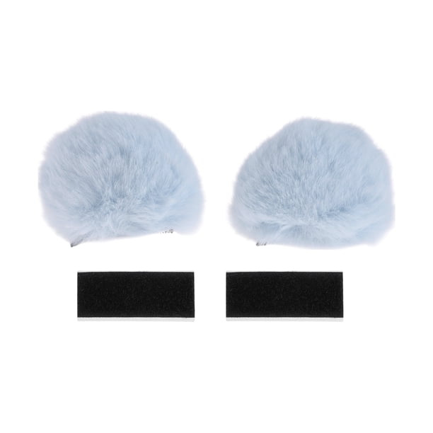 Accesorios para Cascos de Motocicleta Decoración Orejas de Oso 3D para Cascos de Motocicleta Bicicleta Esquí Stickers Azul Felpa 1 Juego