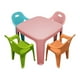 thumbnail image 4 of Mesa Infantil para Niños con 4 Sillas Plástico Reforzado tipo Rattan Color Rosa / Varios colores, 4 of 4