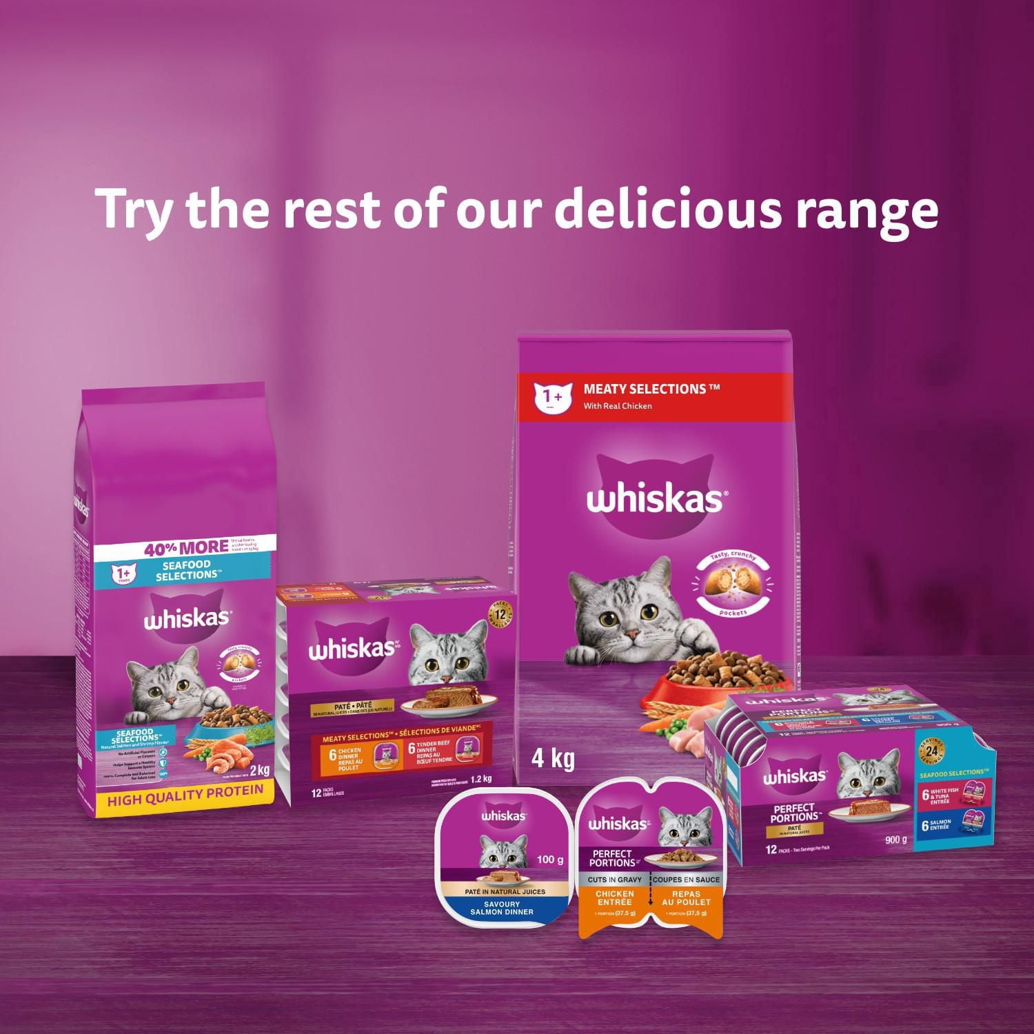 Whiskas Perfect Portions Cuts in Gravy & Paté Variety Pack Wet Cat Food