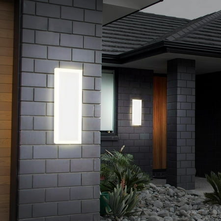 

ASD LED 18 Inch Long Wall Mount Light Fixture | 18W 1500LM 3000-5000K 120V | 3CCT Dimmable Waterproof Steel Housing ETL Listed | Linear Outdoor Sconce Exterior Lighting | White