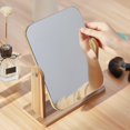 thumbnail image 3 of Yesbay 360 Degrees Rotatable Makeup Mirror with Wooden Base ,Desktop Vanity Mirror Portable Rectangle Cosmetic Mirror, 3 of 10